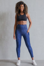 Load image into Gallery viewer, Blue leopard leggings