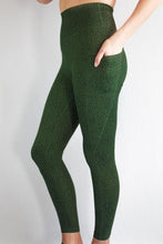 Load image into Gallery viewer, High waisted green dapple leggings by Mama Life London
