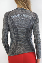 Load image into Gallery viewer, Probably Running Late  grey running top by Mama Life London