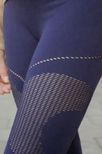 Load image into Gallery viewer, Mama Life London navy leggings close up
