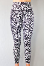 Load image into Gallery viewer, White leopard leggings front by Mama Life London
